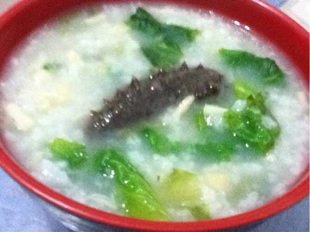 海参青菜粥