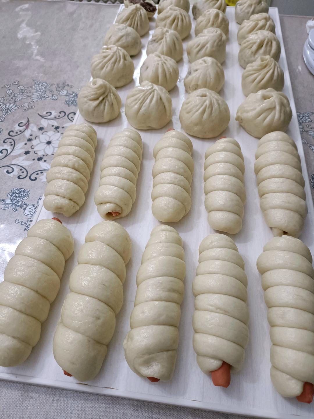 快手火腿卷～一次发酵