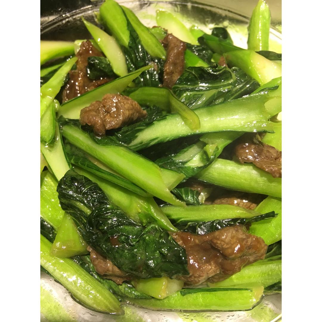 菜心苗炒牛肉