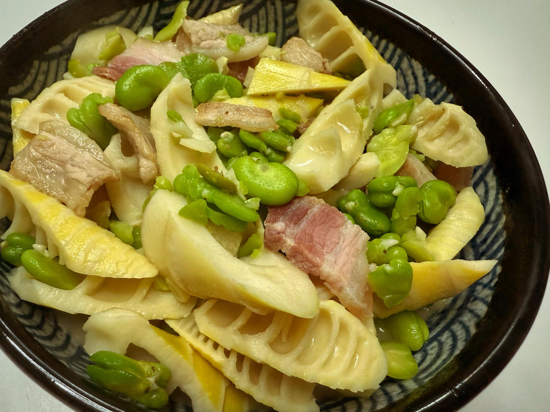 蚕豆咸肉焖春笋/春三鲜