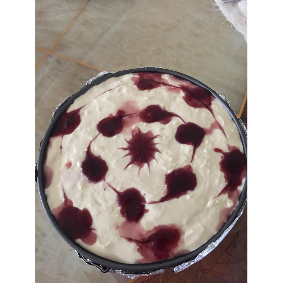 渐变蓝莓冻芝士蛋糕（免烤）