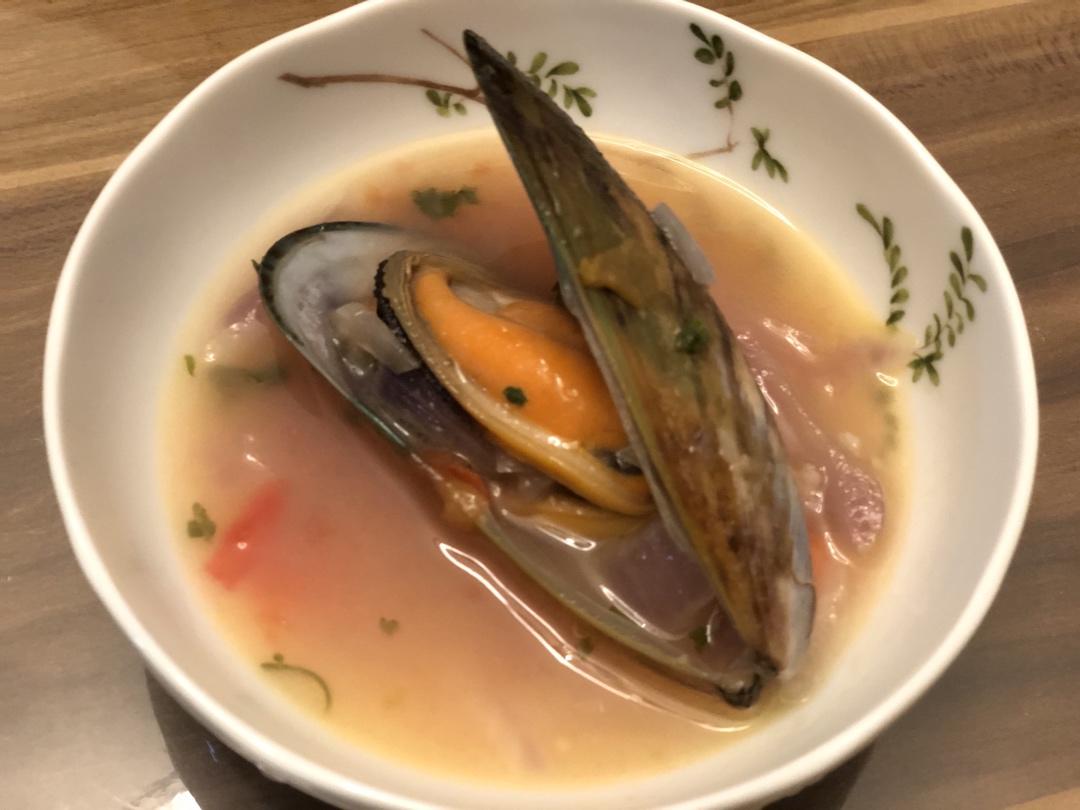 蒜香白酒煮淡菜
