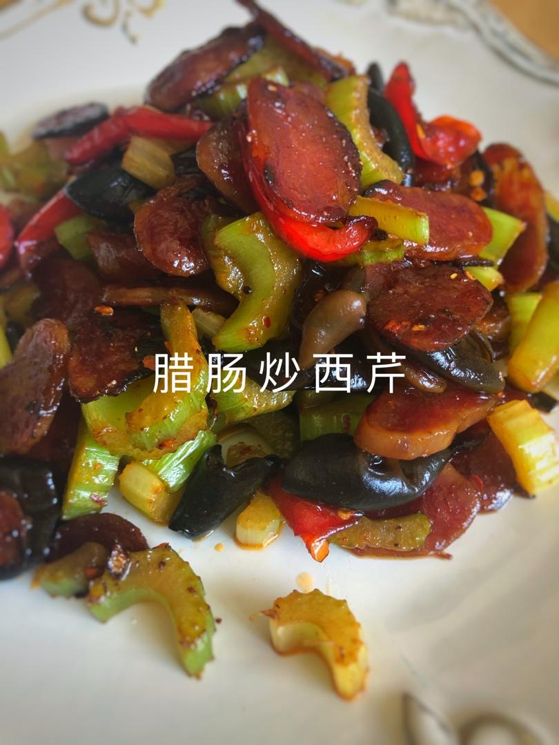 双肠炒芹菜