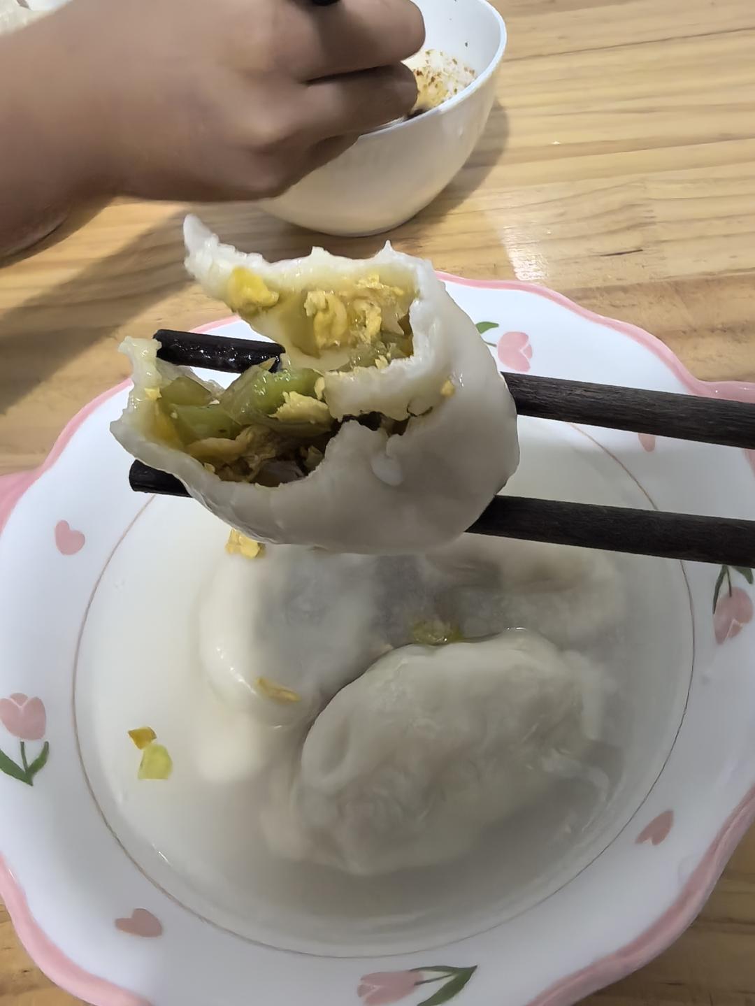 青椒鸡蛋馅饺子