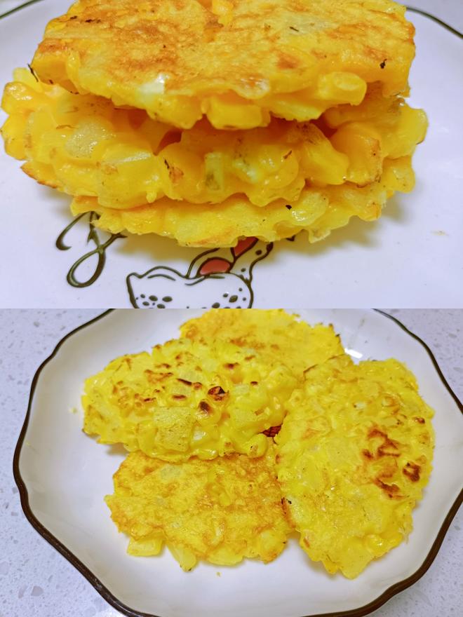 金黄土豆玉米饼的做法