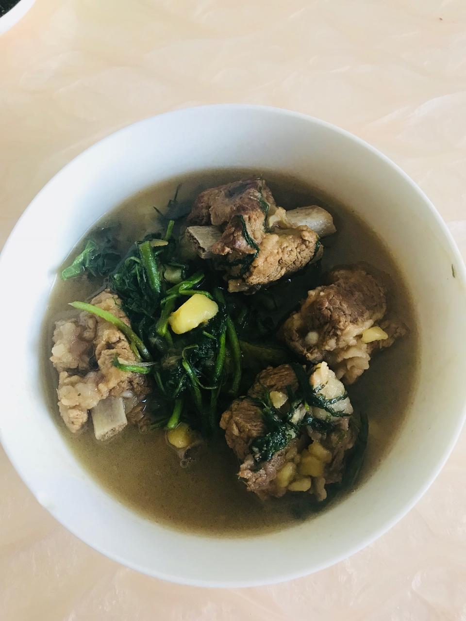 杨海英13843463097做的好吃不腻的柳蒿芽炖排骨