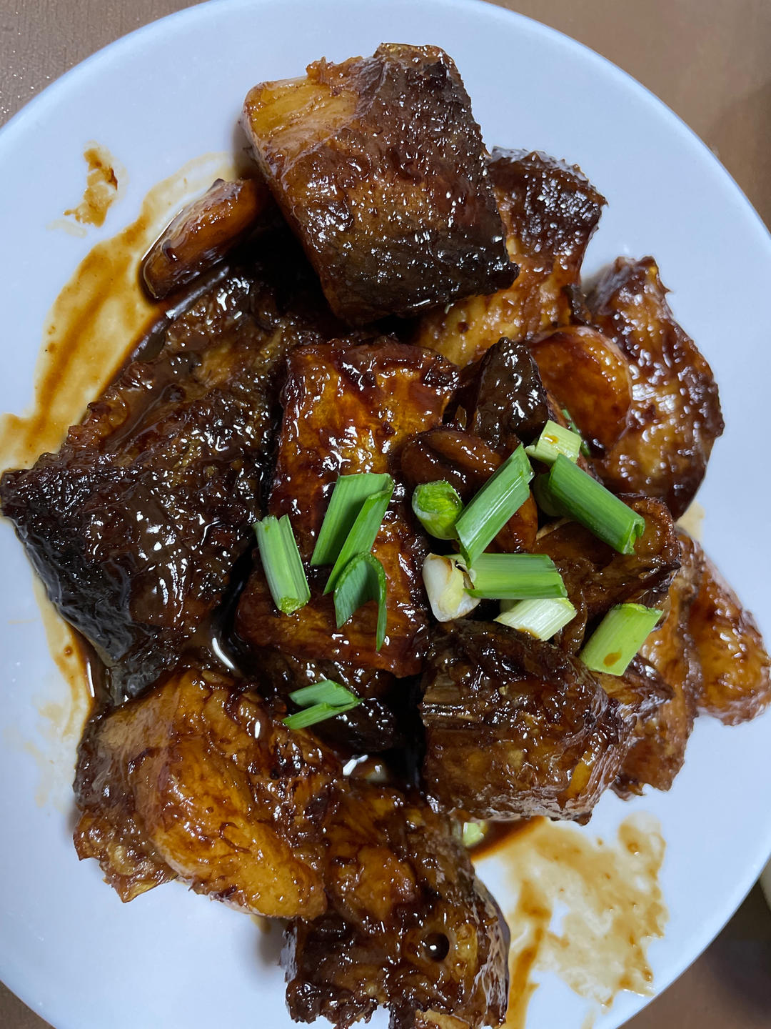 红烧咸青鱼块（咸香可口下饭）