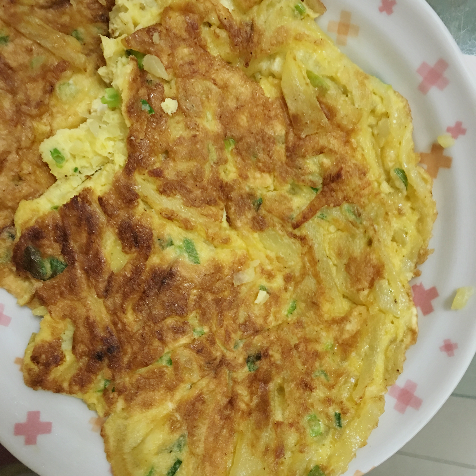 香煎土豆丝鸡蛋饼