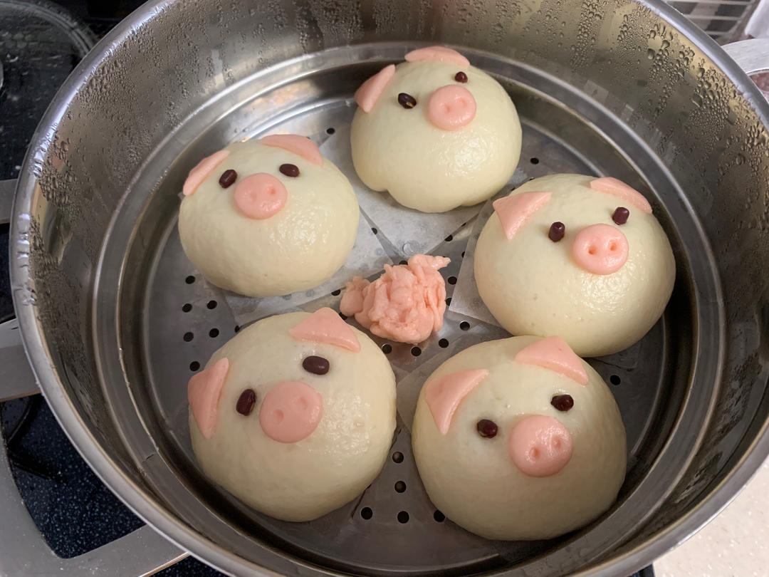 🐷小猪奶黄包（卡通包子）
