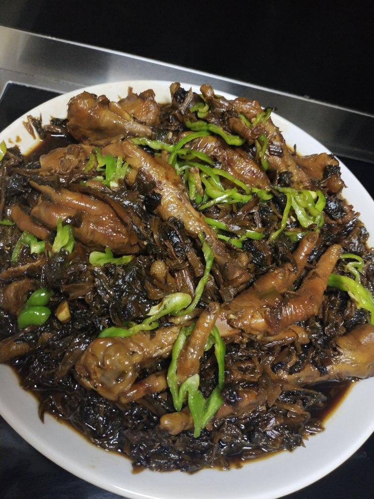 梅干菜烧虎皮凤爪