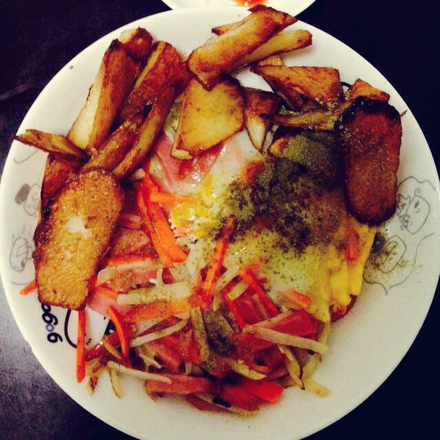 快手早餐—马铃薯火腿蛋