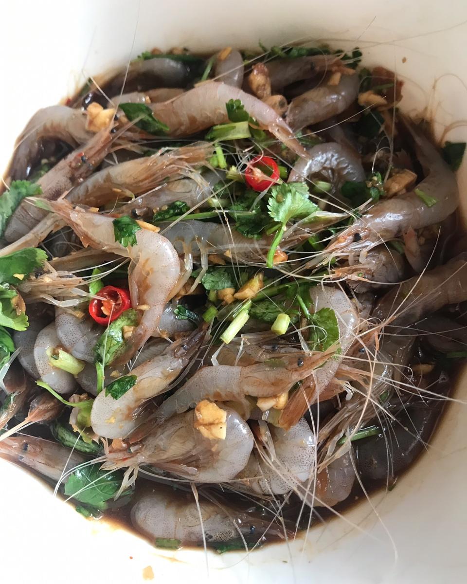 话梅醉呛白米虾