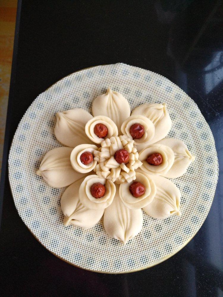 萍水相逢w1做的花样面食红枣馒头枣花馍