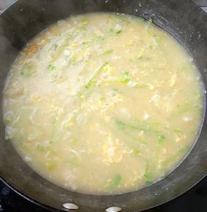 青萝卜虾干疙瘩汤的做法 步骤5