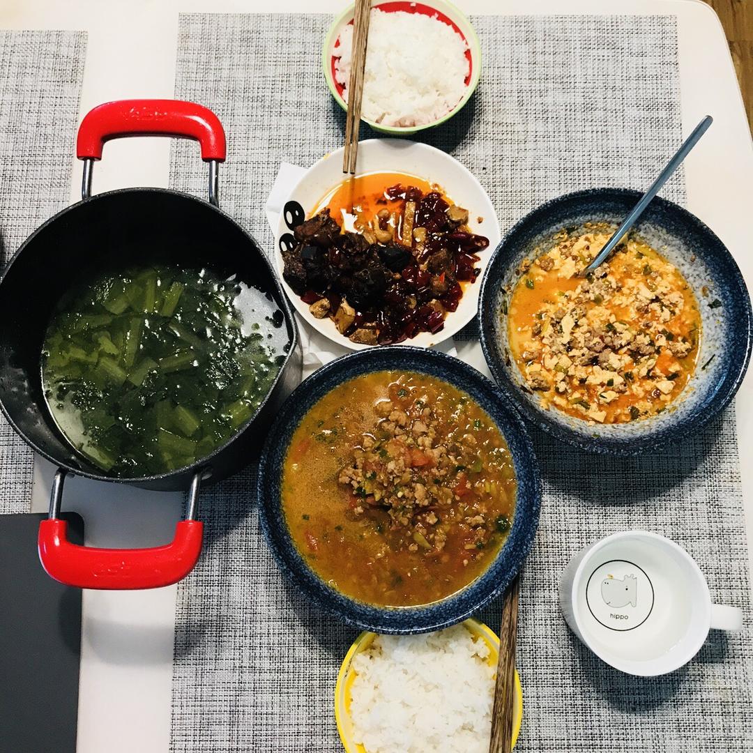 番茄辣椒肉沫  超下饭！！