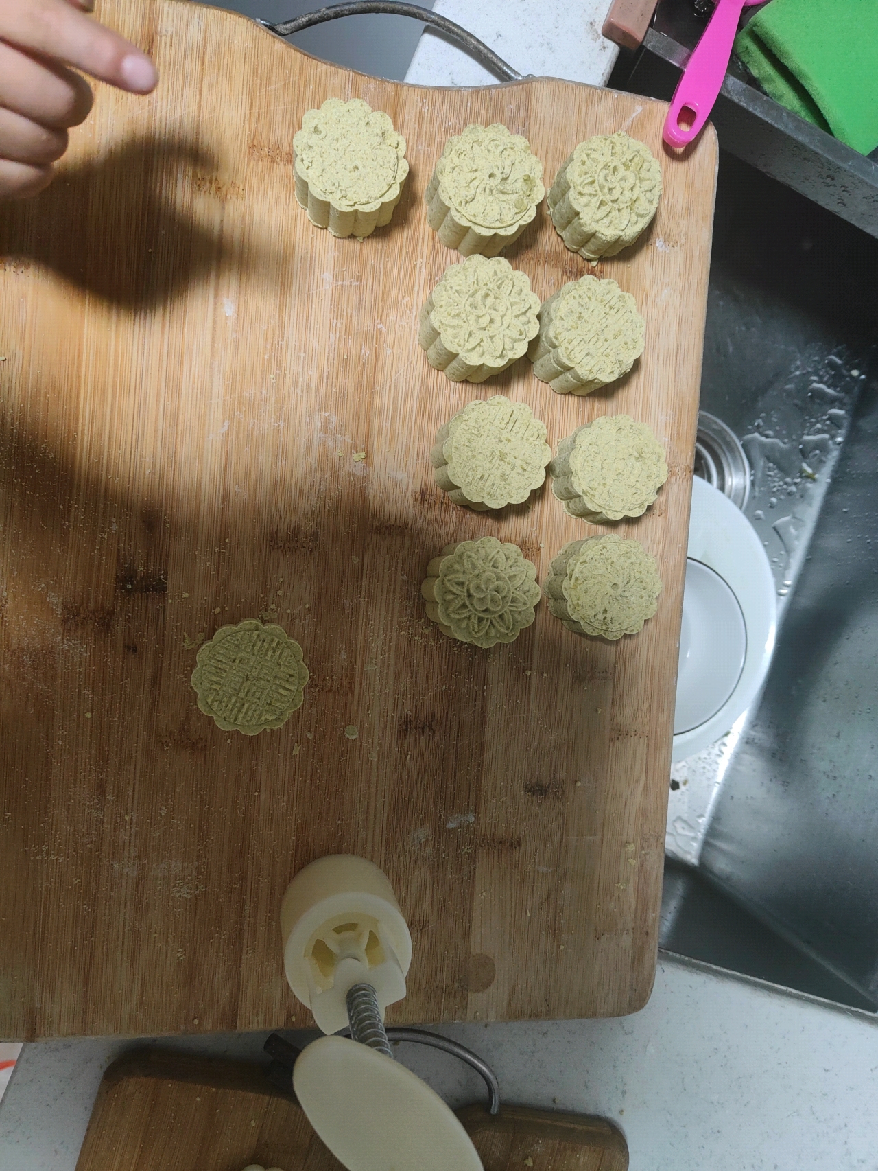 绿豆面制作绿豆糕