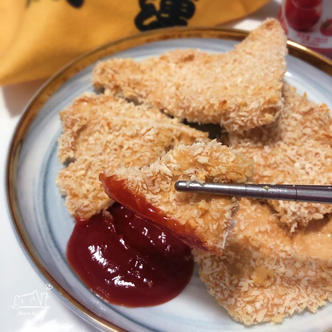 减脂无油烤箱鸡胸肉（面包糠版）