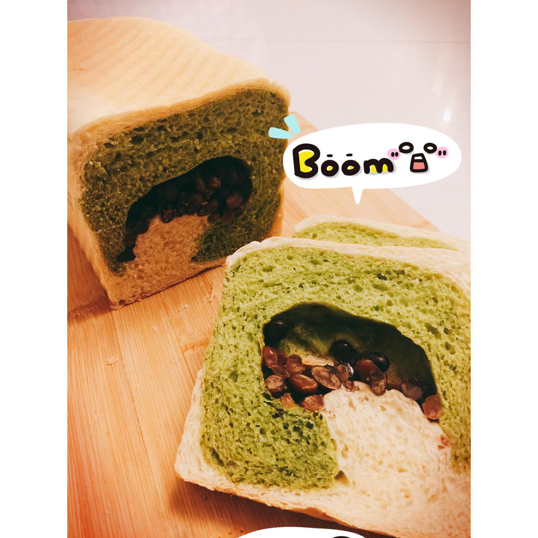 抹茶蜜豆吐司