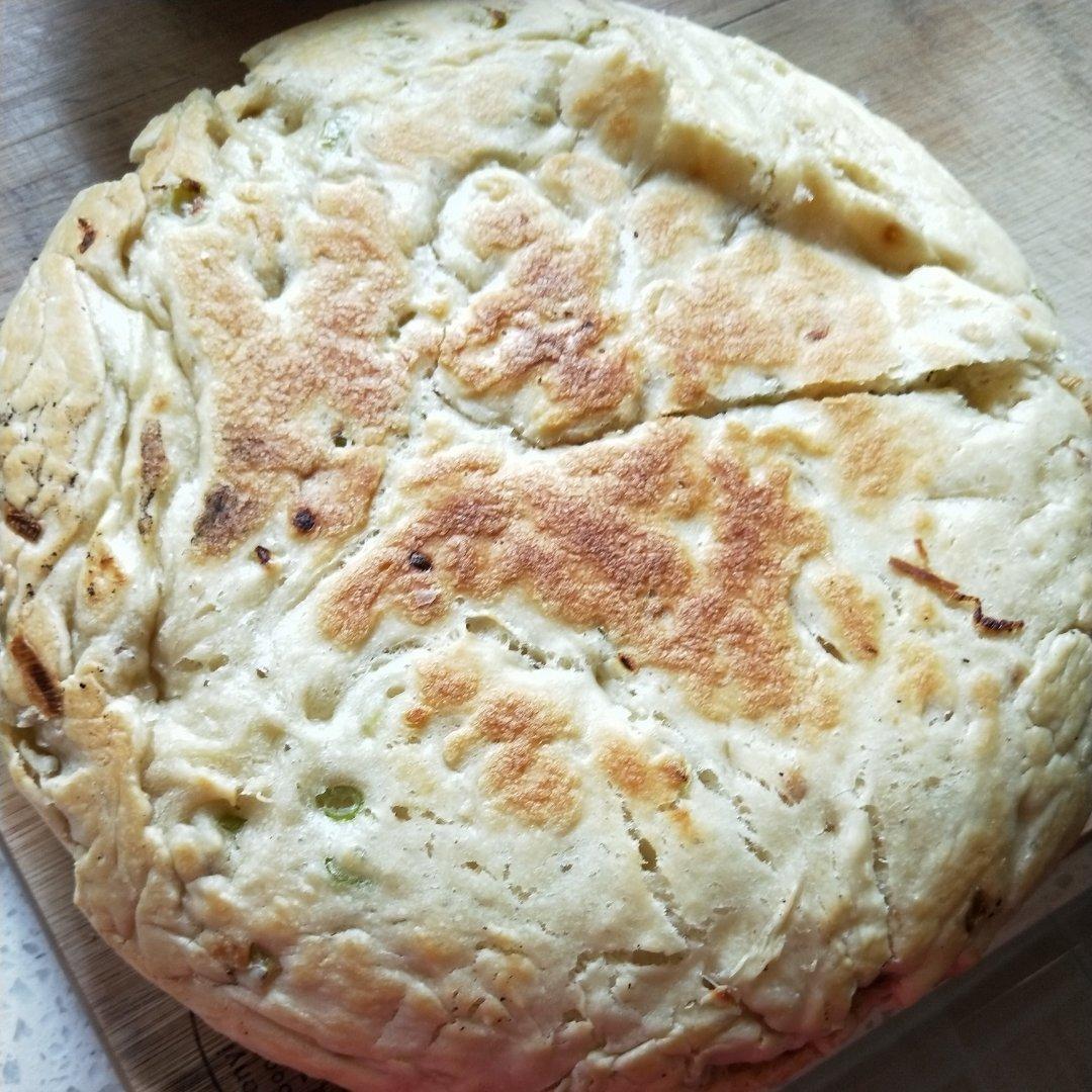手不沾面做发面大饼