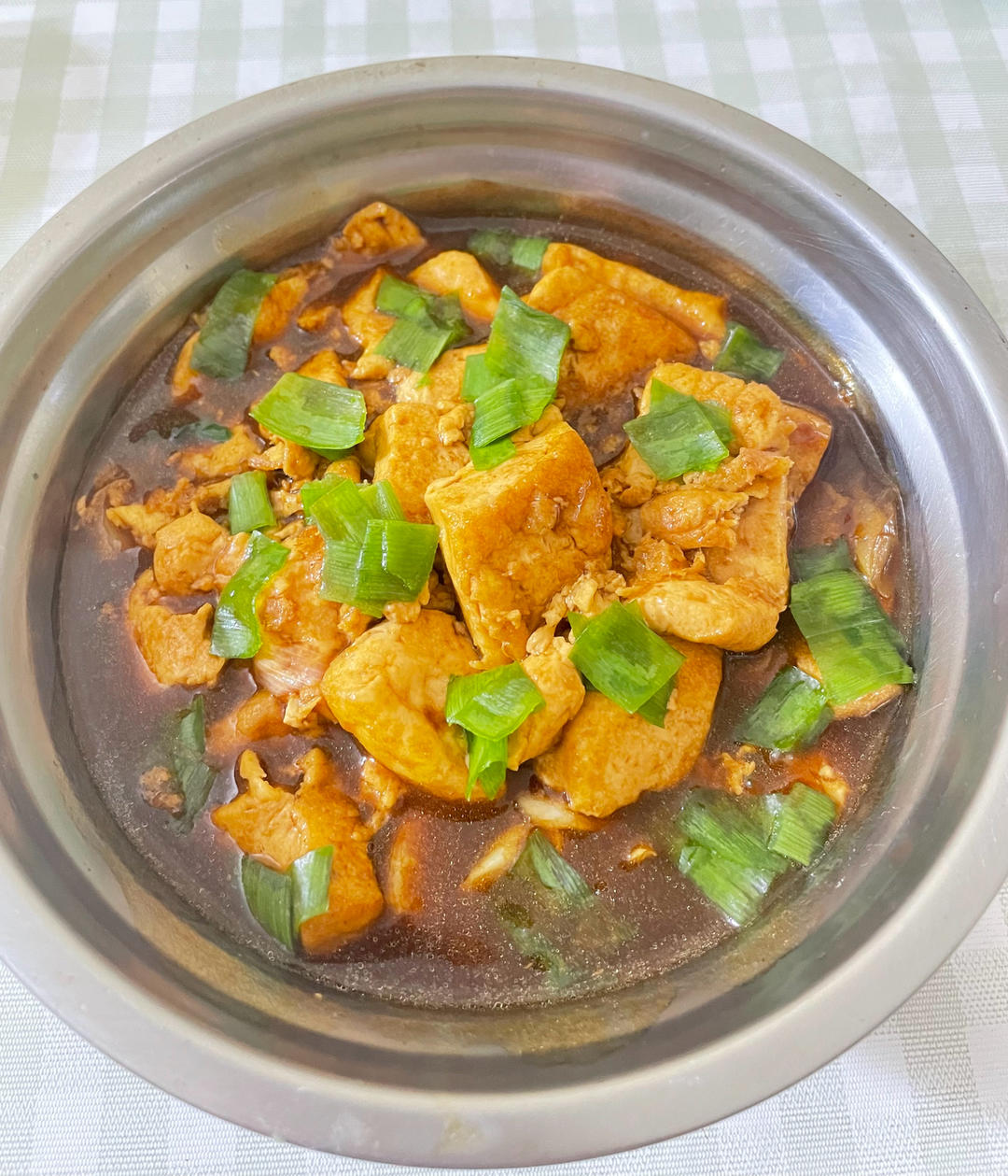 葱烧豆腐