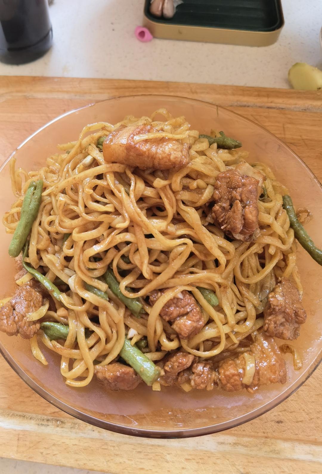 地道老北京扁豆焖面 豆角焖面 太好吃小心吃撑哦