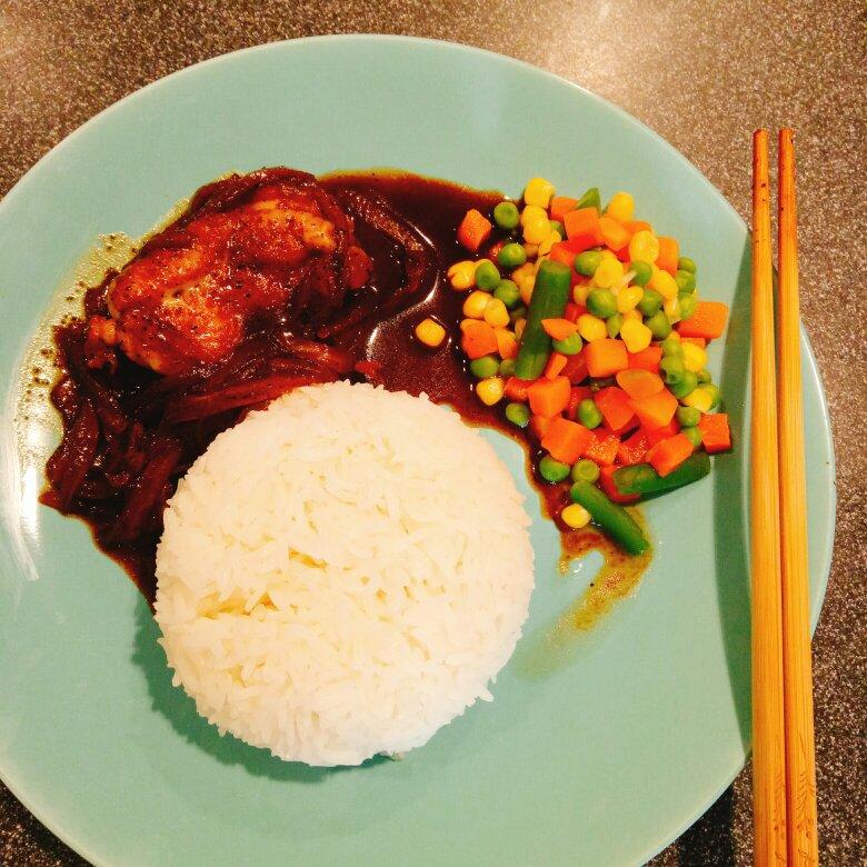 浓香照烧黑椒鸡腿