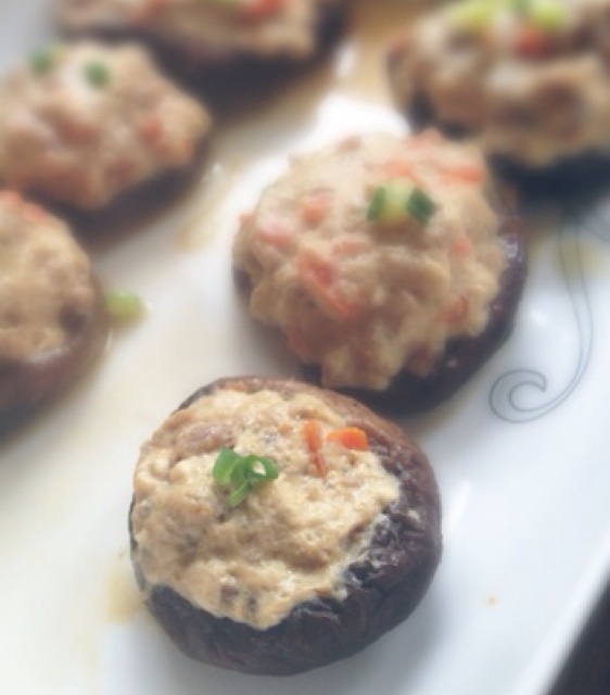 豆腐肉末酿香菇