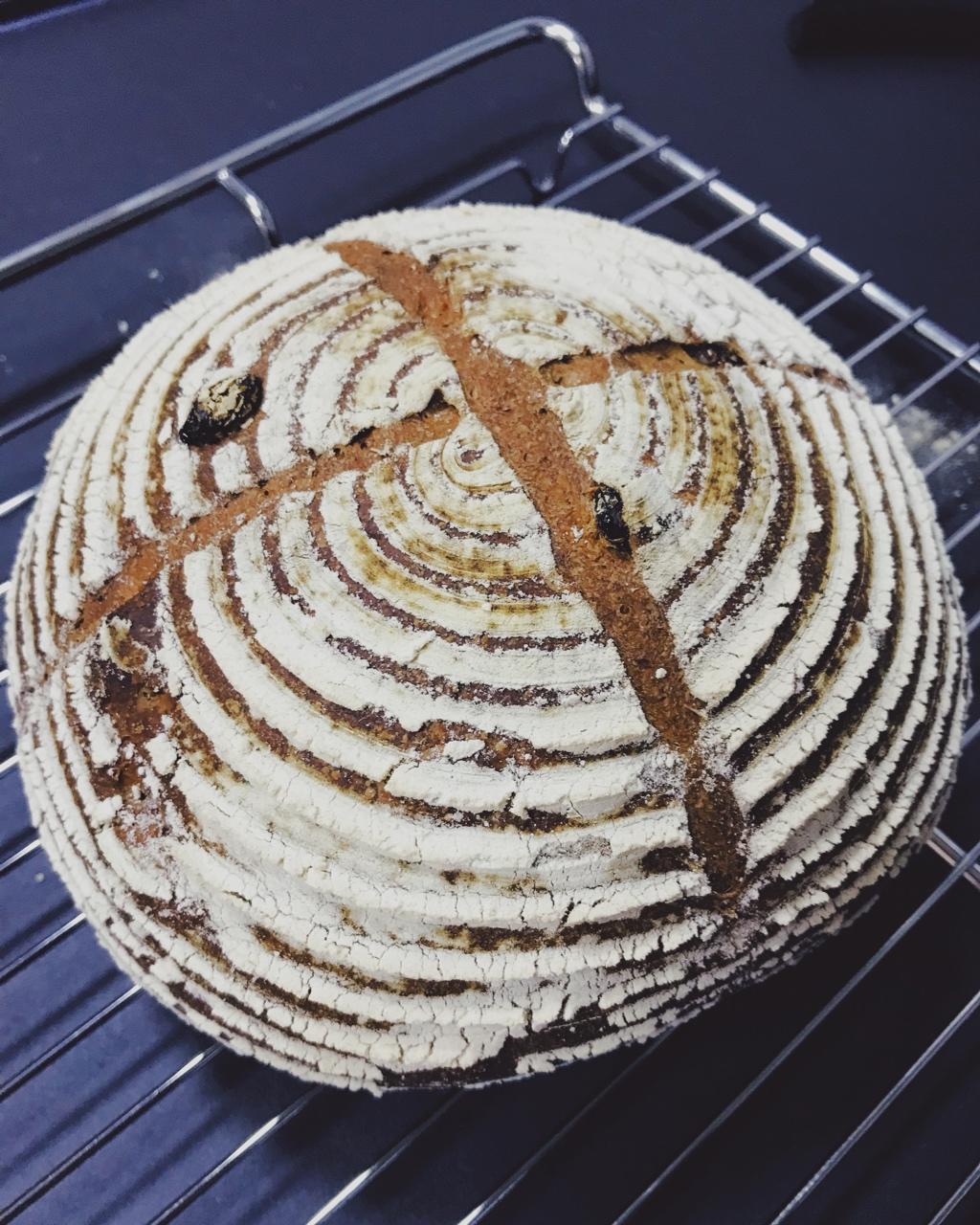 铸铁锅版红糖核桃面包