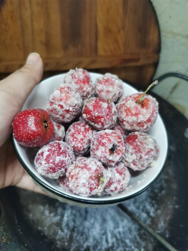 雪花山楂球 酸甜爽口 开胃又好吃 附细节视频详解