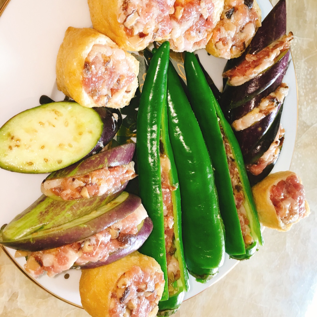 queenguo做的煎酿三宝