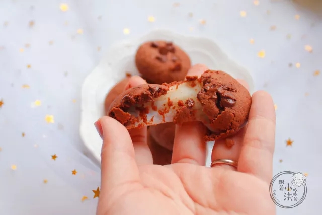 巧克力麻薯曲奇，超长拉丝新晋网红饼干的做法 步骤16