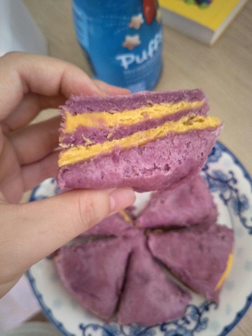 原味南瓜紫薯三色发糕