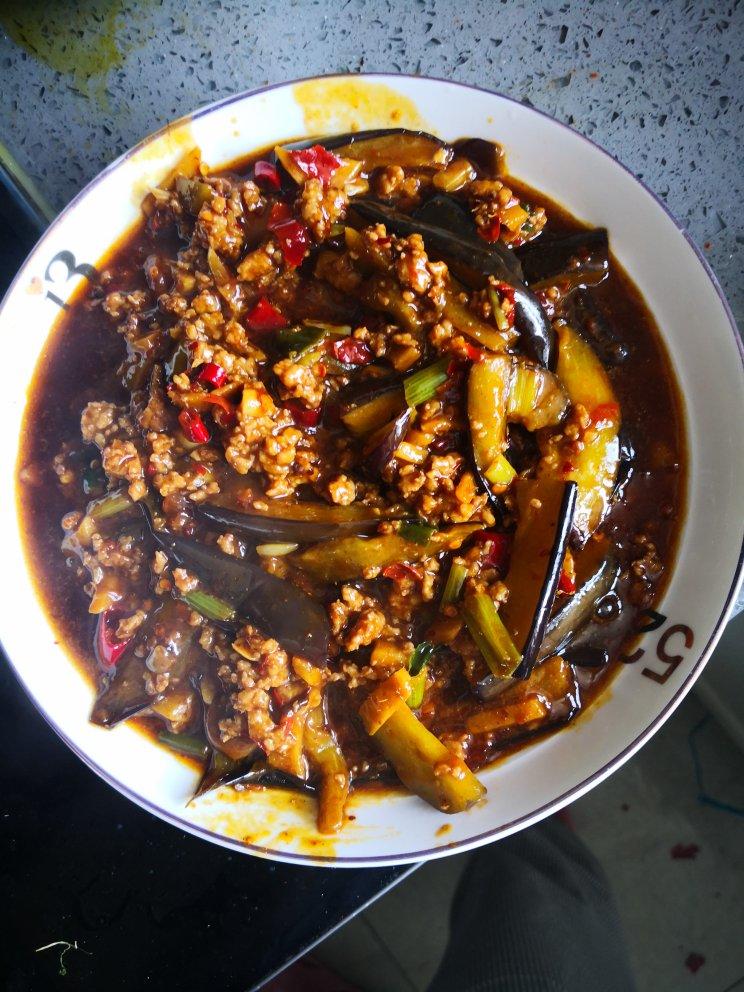 红烧肉沫茄子