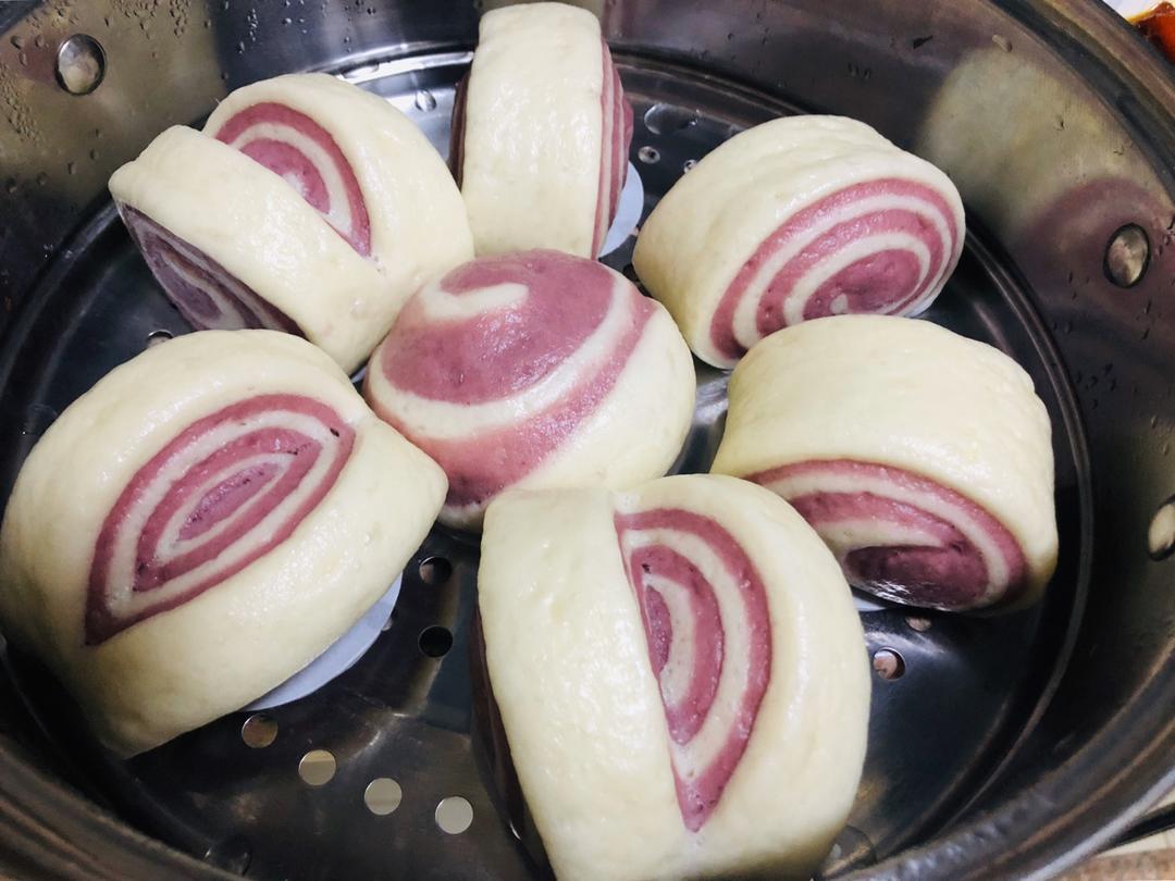 黑米双色馒头花卷（一次发酵）