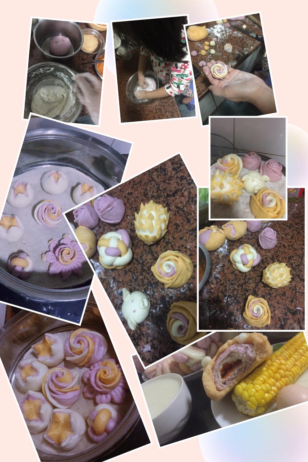 花式彩馒头的做法