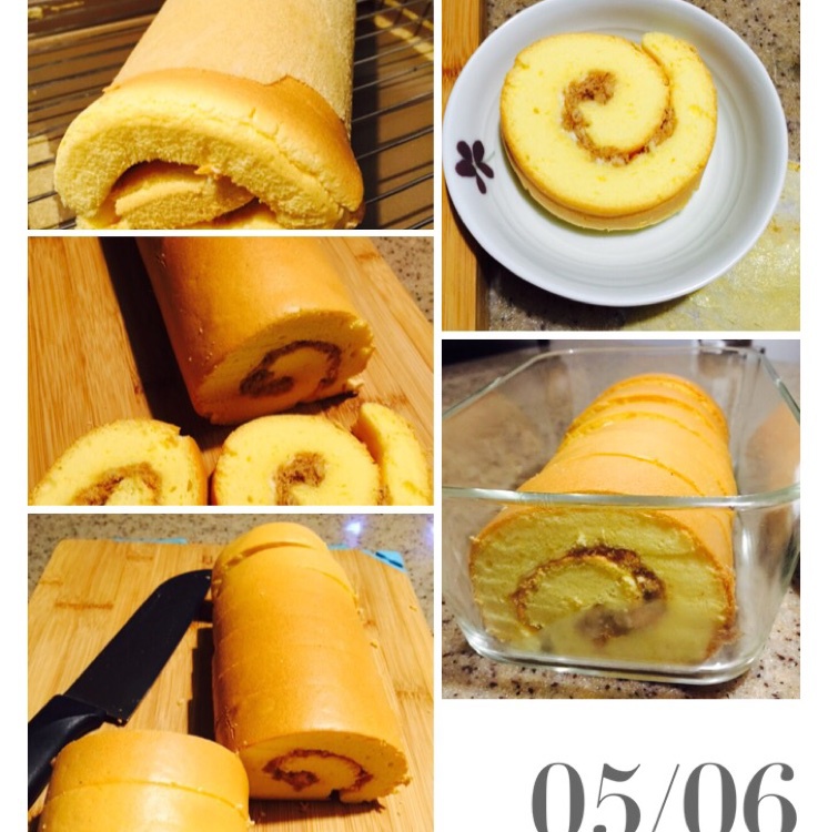 香葱肉松戚风卷