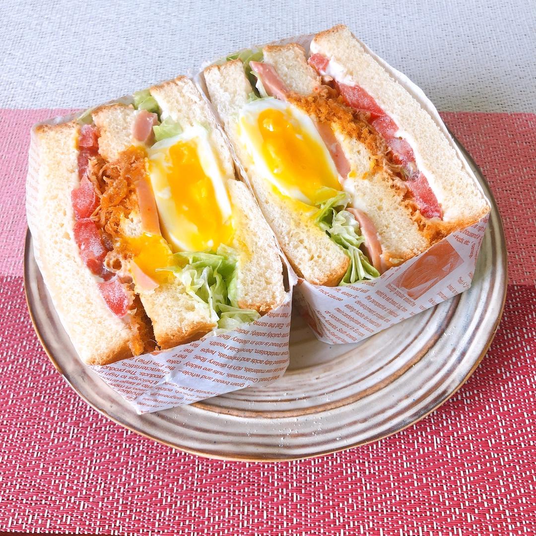 火腿芝士蛋三文治