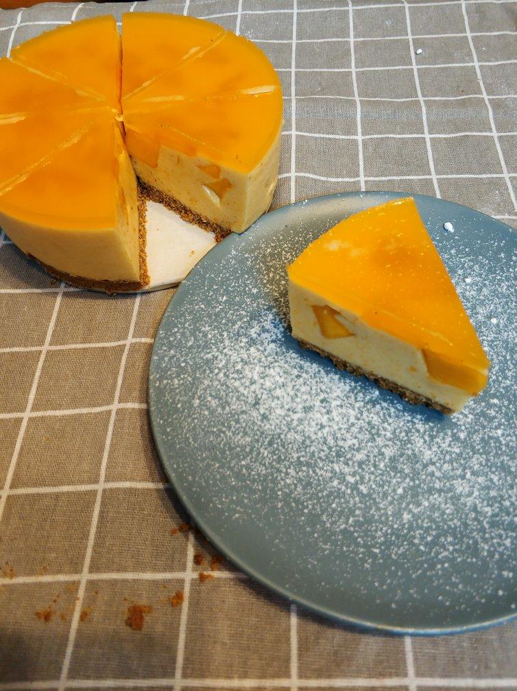 免烤箱6寸芒果慕斯蛋糕（有镜面）