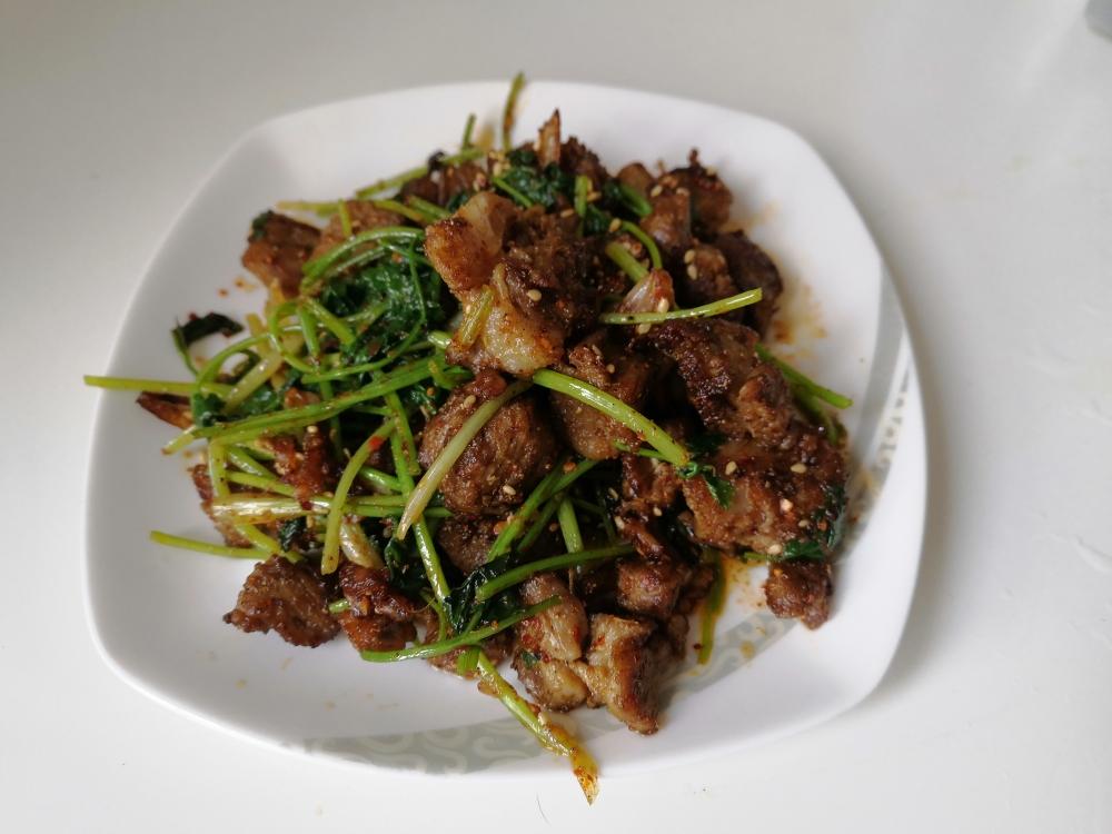 爆炒拆骨肉（烧烤味）的做法