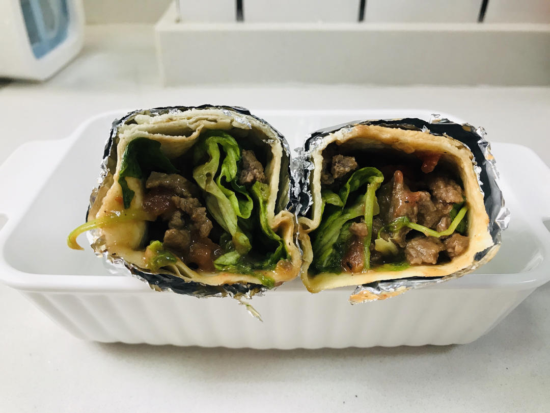 全麦卷饼食谱🔥一口满足❗️自制川辣嫩牛五方