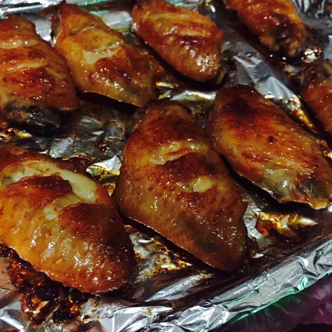 seven吖俏做的微波炉烤箱kfc新奥尔良烤鸡翅