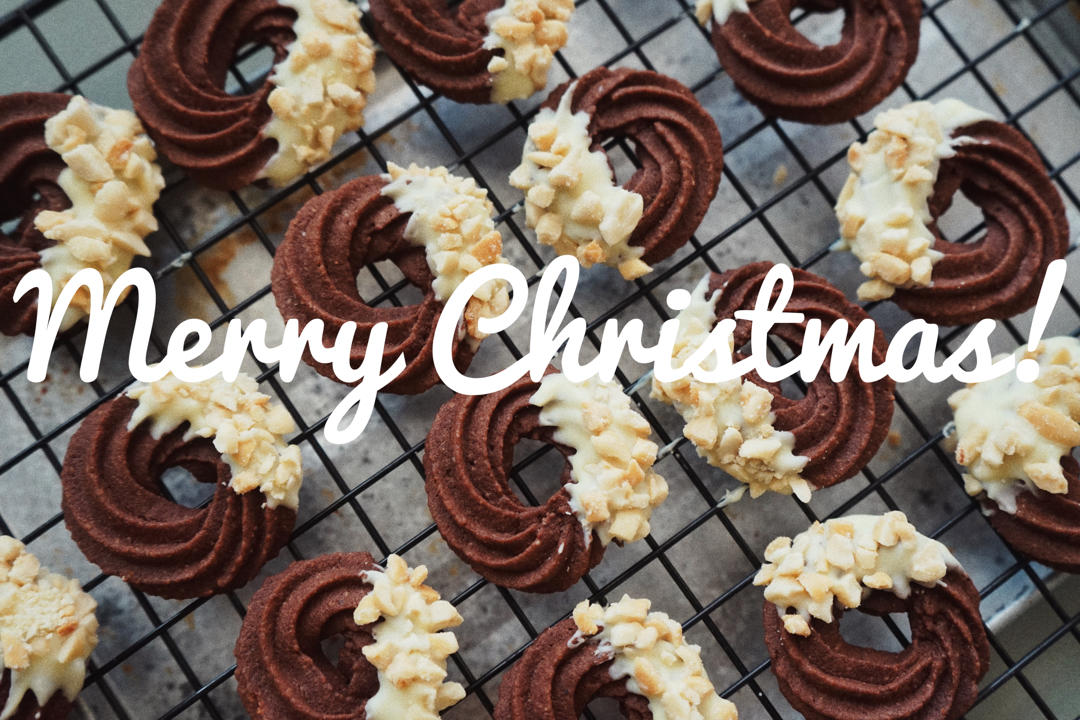 圣诞🎄可可花环曲奇|完美下午茶的首选甜点