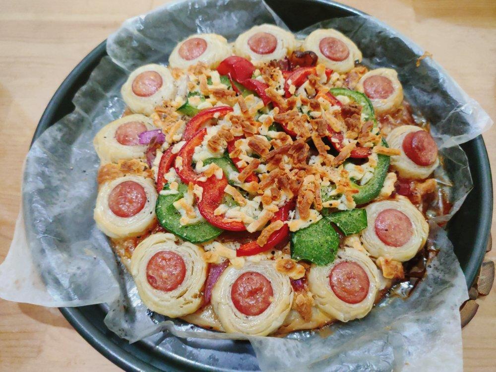 🔥无需和面❗️超好吃手抓饼披萨🍕