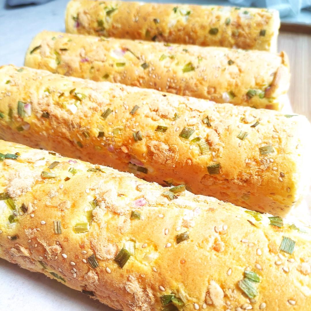 香葱海苔肉松芝麻蛋糕卷