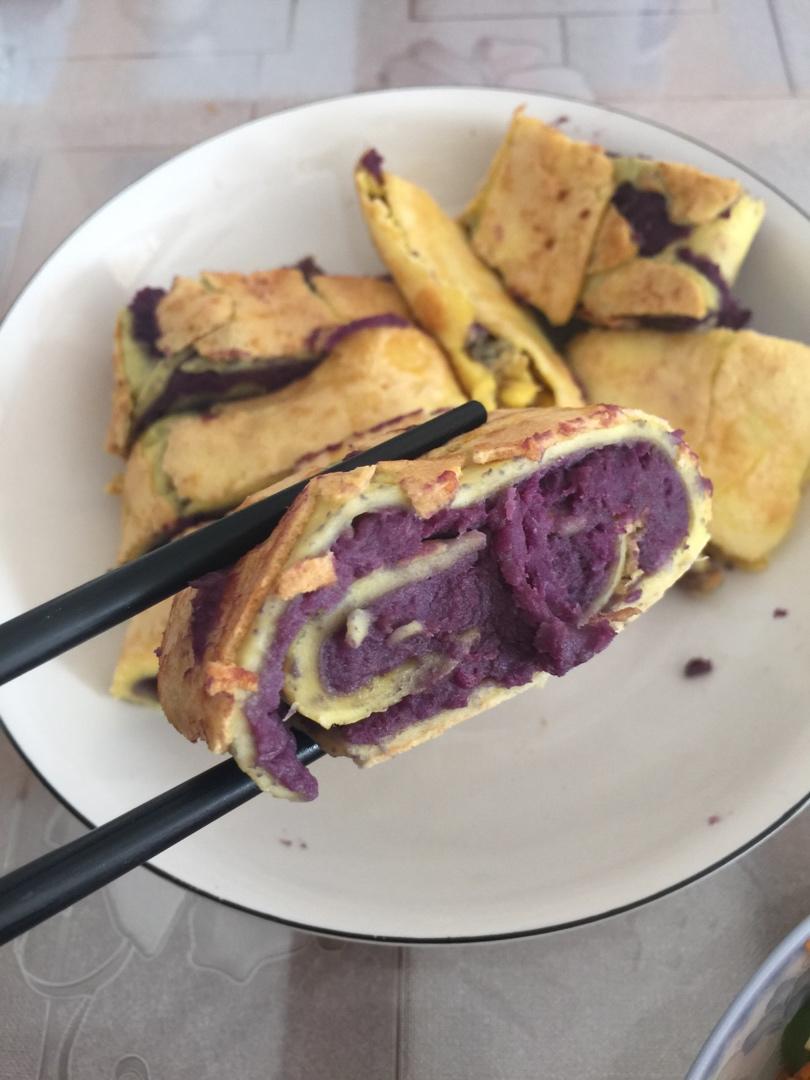 紫薯鸡蛋卷