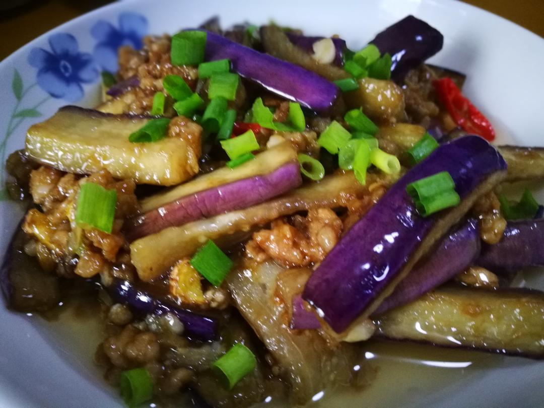 红烧肉沫茄子