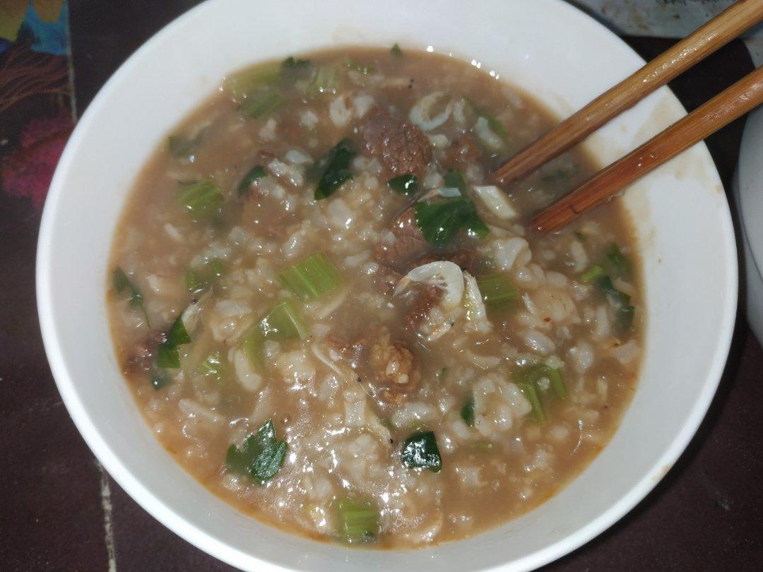 芹菜牛肉粥