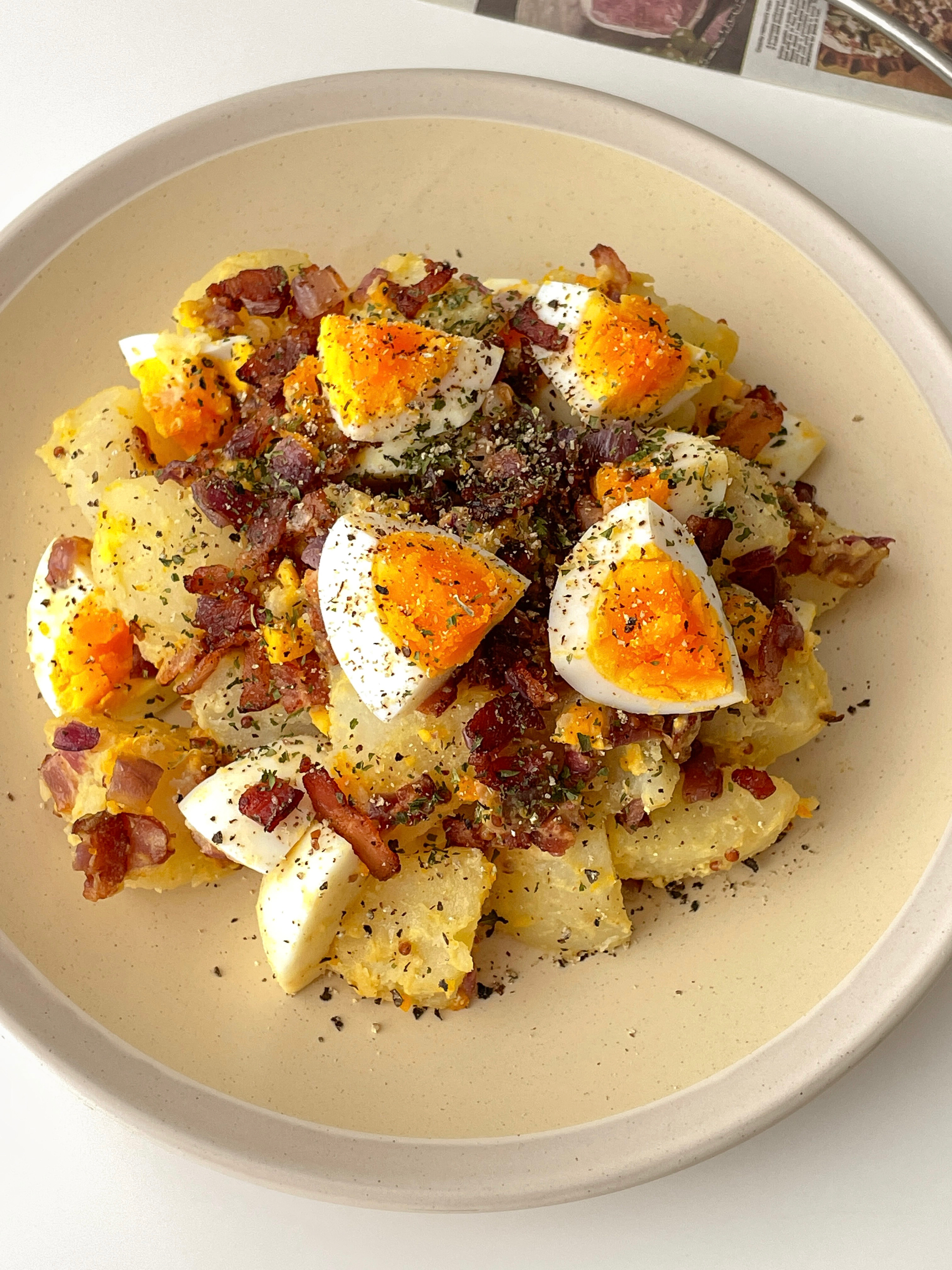 低卡饱腹巨好吃‼️培根鸡蛋土豆沙拉的做法
