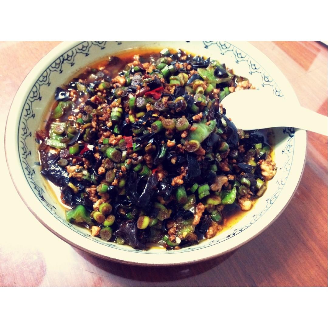 下饭菜～蒜苔肉末