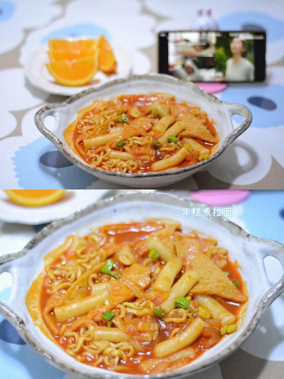 芝士拉面炒年糕—韩国街边美食改良版